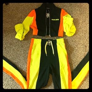 Shane Justin Neon Sweat Suit